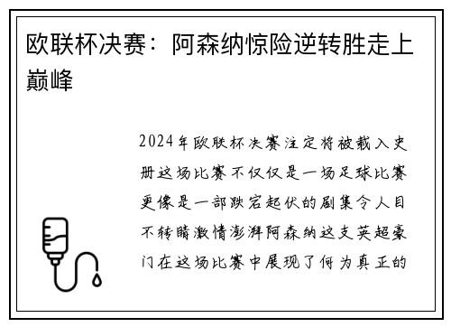 欧联杯决赛：阿森纳惊险逆转胜走上巅峰